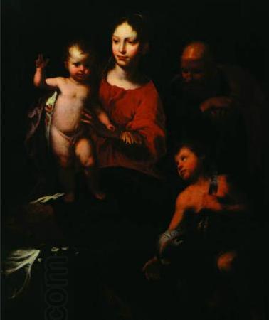 Bernardo Strozzi Holy Family with St. John the Baptist China oil painting art